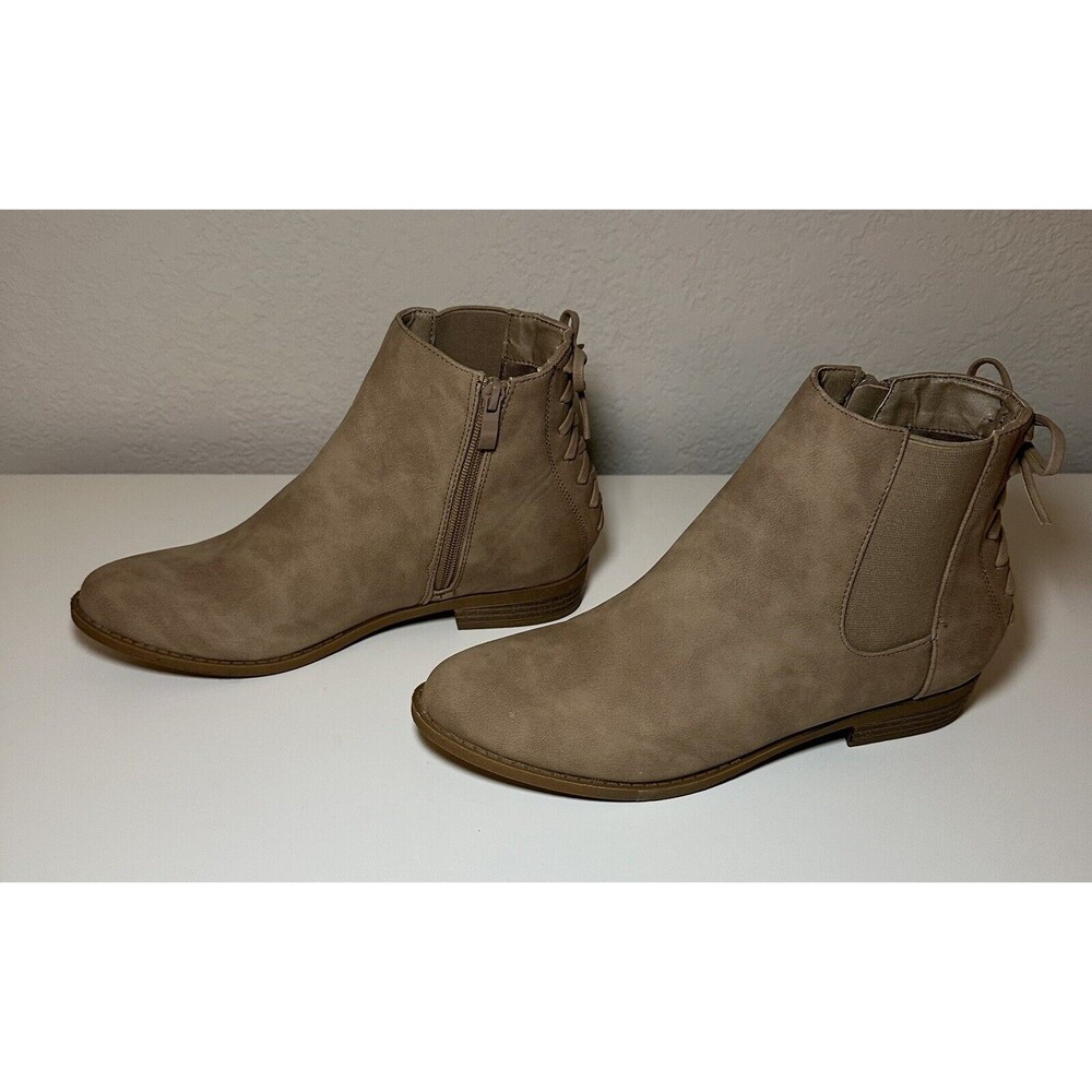 Womens Tan Top Moda Ankle Booties Size 8